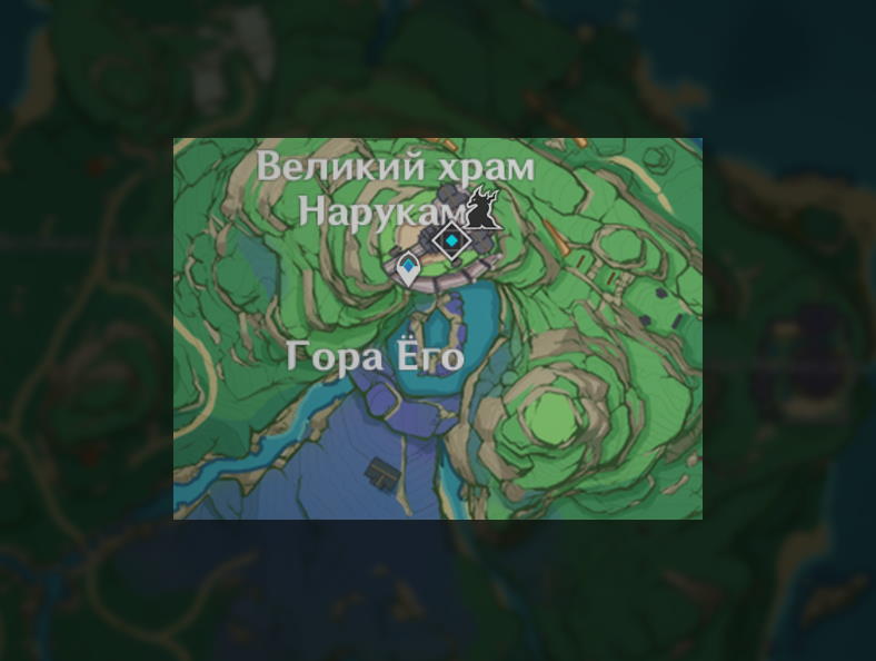 Местположение Конца Царства онейроса на карте